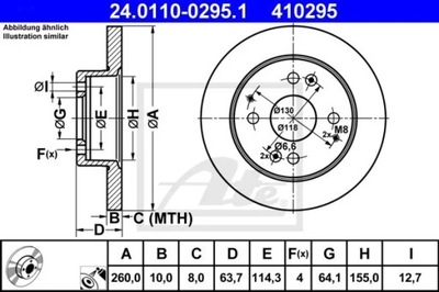 ATE 24.0110-0295.1 ДИСК ТОРМОЗНОЙ