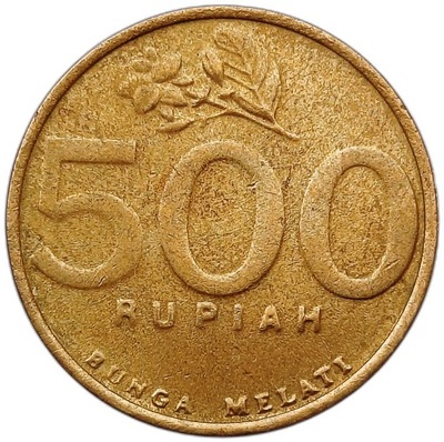 INDONEZJA 500 RUPIAH 2001 KWIAT 7G2