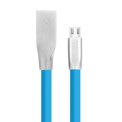 KABEL USB - microUSB 1m niebieski