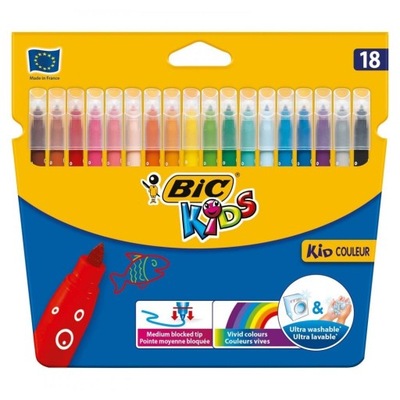 Flamastry BIC KIDS KID COULEUR 18 kolorów