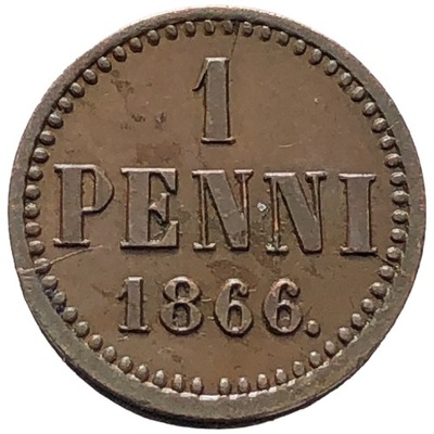 90045. Carska Finlandia, 1 penni, 1866r.