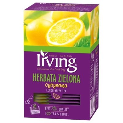 ZIELONA herbata CYTRYNOWA IRVING lemon green tea 20 TOREBEK