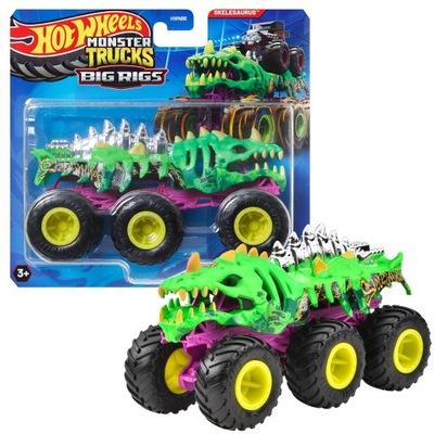 HOT WHEELS MONSTER TRUCKS BIG RIGS 6-KOŁOWA CIĘŻARÓWKA SKELESAURUS JCH42