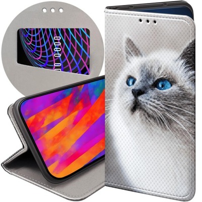 ETUI Z KLAPKĄ DO GOOGLE PIXEL 7A WZORY ANIMALS ZDJĘCIA ZWIERZĘTA FUTERAŁ