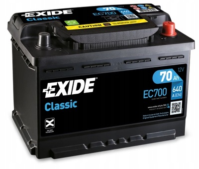 BATTERY EXIDE CLASSIC P+ 70AH/640A  