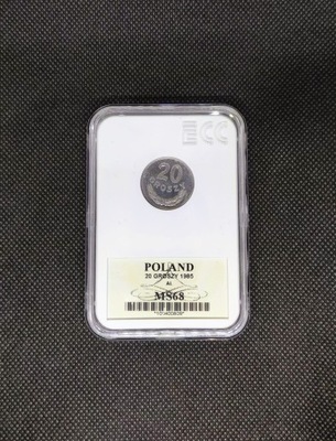 Moneta 20 gr groszy - 1985 - Grading - MS68