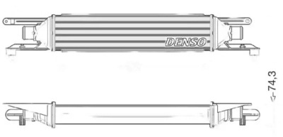 Радіатор повітря інтеркулер dit01007 denso фото №1