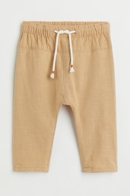 H&M mięciutkie spodnie tkaninowe joggersy 6-9 m 74 cm