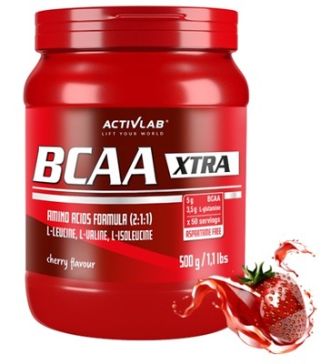 ActivLab BCAA Xtra leucyna glutamina 500g truskawk