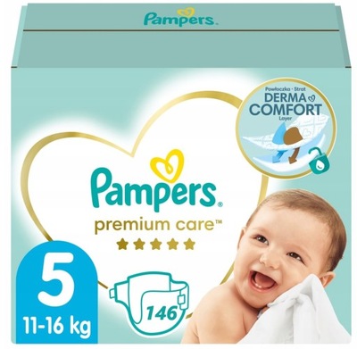 Pieluszki Pampers Premium Care Rozmiar 5 146 szt.