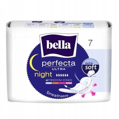 Podpaski higieniczne 7 szt. BELLA PERFECTA ULTRA NIGHT Extra Soft