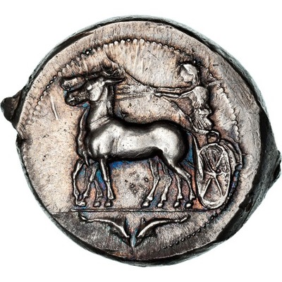 Sycylia, Tetradrachm, 412-408 BC, Srebro, NGC, EF(