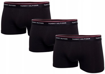 MAJTKI BOKSERKI MĘSKIE TOMMY HILFIGER 3-PAK XL CZARNE