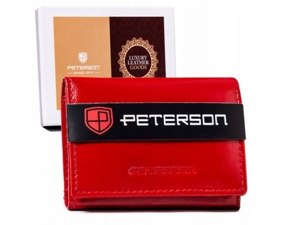 Skórzany portfel damski na zatrzask "Peterson
