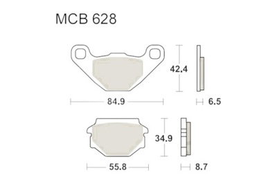 ZAPATAS DE FRENADO TRW LUCAS MCB 628  