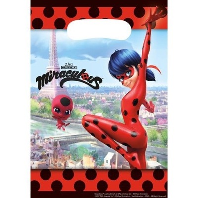 TOREBKI PREZENTOWE BIEDRONKA MIRACULOUS 8 SZT