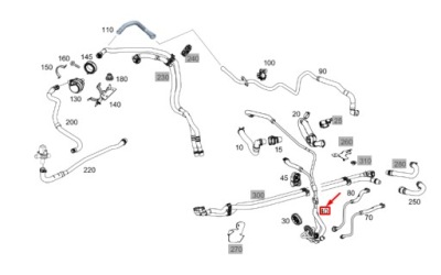 Mb gle w167 насос to separation point шланг line rhd a1678301703 фото №1