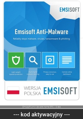 Emsisoft Anti-Malware Home 5PC / 3 lata