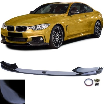 Накладка бампера спойлер bmw 4 f32 f33 13+ black фото №1