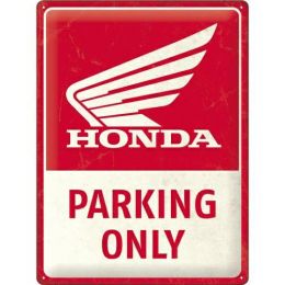 PLAKAT 30X40 HONDA MC PARKING ONLY SZYLD METÁLICO  