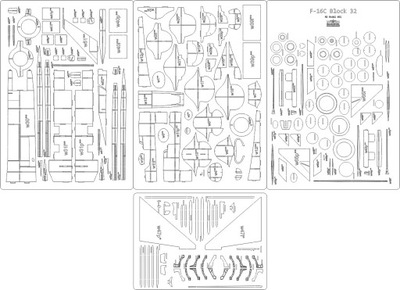 F-16C Block 32 - szkielet MSModel 1/33