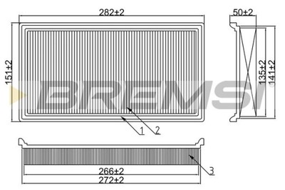 Фильтр воздуха renault, suzuki, dacia fa1355 brs фото №1