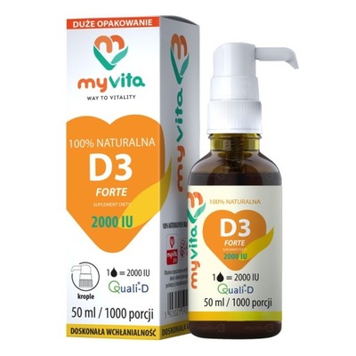 Vitamín D3 FORTE 2000IU MyVita kvapky 50ml