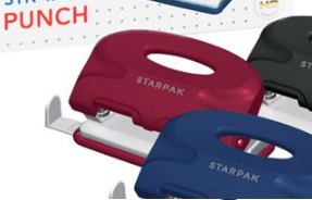 DZIURKACZ BIUROWY starpak 130P DO 10 KARTEK BORDO