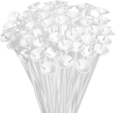 PATYKI PATYCZKI DO BALONÓW Z KOSZYCZKIEM -100 SZTUK