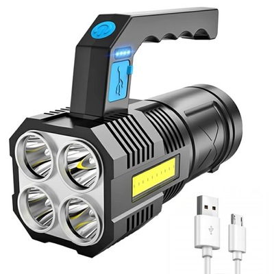 POWERFUL FLASHLIGHT AKUMULATOROWA FOG LAMP LED COB USB  