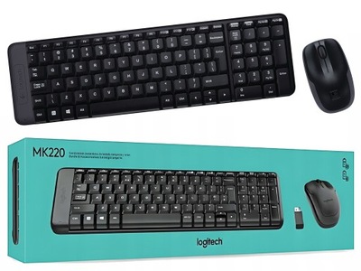 Bezprzewodowy zestaw klawiatura mysz Logitech