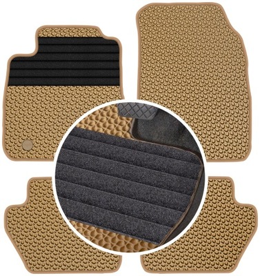 FORD ECOSPORT II 2012- ALFOMBRILLAS GOMA PARA COCHE EVA COLOR BEIGE  