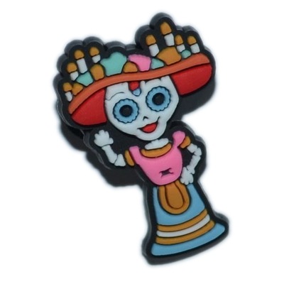 Dzień Zmarłych - Przypinka do butów - Meksyk Catrina Szkielet - 5889