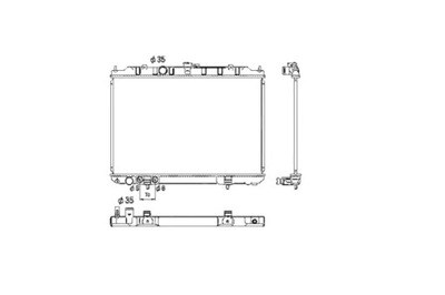 NRF РАДІАТОР ДВИГУНА ВОДИ NISSAN X-TRAIL I 2.0 2.5 07.01-01.13