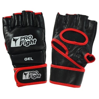 Rękawice MMA Gloves Profight skóra czarny roz.M