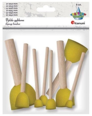 Pędzle gąbkowe okrągłe