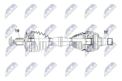 SEMI-EJE DE ACCIONAMIENTO MERCEDES W176 A160/A180 12-, W242/W  