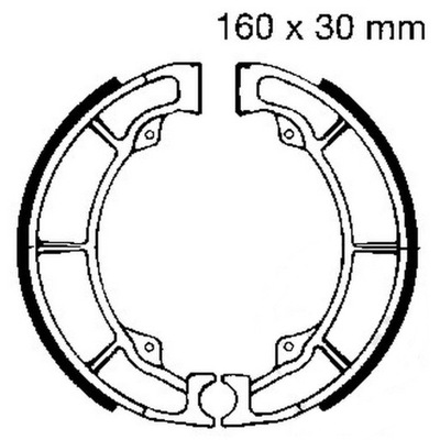 BRAKE SHOES BRAKE EBC 706 KAWASAKI EL 252 ER 500  