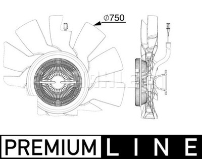 VENTILADOR CHLODZENIE DEL MOTOR BEHR *** PREMIUM MAHLE CFF 515 000P  