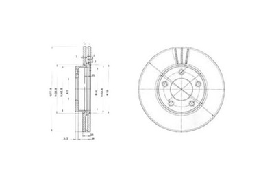 DELPHI ГАЛЬМІВНІ ДИСКИ ГАЛЬМІВНІ 2 ШТУКИ MAZDA 3 5 1.3-2.2D 10