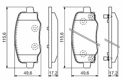 BOSCH КОЛОДКИ ТОРМОЗНЫЕ ЗАД FIAT 500X JEEP COMPASS RENEGADE 1.0-2.0D