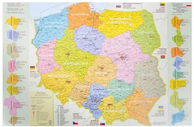 PODKŁADKA NA BIURKO - Mapa Polski 58x38 cm ZACHEM