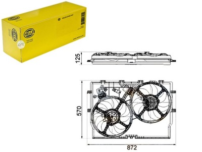 Hella вентилятор радіатора 1364163080 ft7588 w0725 фото №1