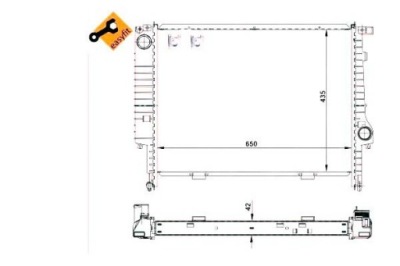 Радиатор bmw e34 524-540 nrf фото №1