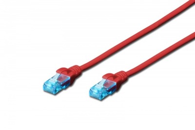 DIGITUS CAT 5e U-UTP patch cable PVC AWG 26/7 length 10m color red