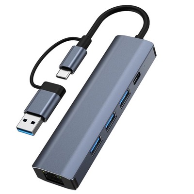 Adapter Ethernet USB C na RJ45 Kompaktowy koncentrator USB do