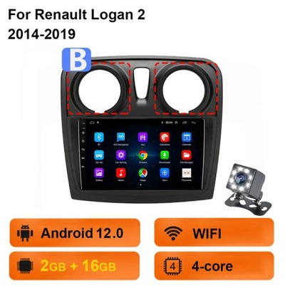 CARPLAY ANDROID 13 PARA RADIO RENAULT LOGAN 2 2012-2019 SANDERO 2 2014-2019 RADIO  