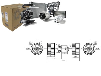 ДВИГУН ВЕНТИЛЯТОРА 24V Z WIATRAKAMI MERCEDES VARIO VARIO B667 B670 B668