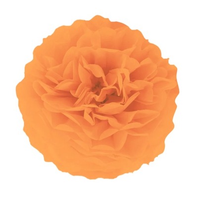 Pompon bibułowy dekoracyjny 25cm pomarańczowy