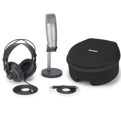 Zestaw Samson C01U Pro Recording/Podcast mikrofon statyw słuchawki USB NOWY